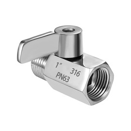 Fitvell 316 Stainless Steel Mini Ball Valve Shut Off Valve 1" NPT Male Female Thread Pipe Fitting Connector for Water Gas Oil