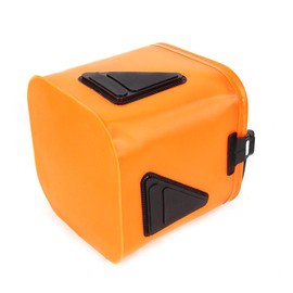 FONGKNOX Portable Fishing Bucket Collapsible Live Baits Fish Container Outdoor Camping Foldable Water Bucket Fetching Water Multi Function with Handle & Rope Easy Carry 7.2 L Orange Colour