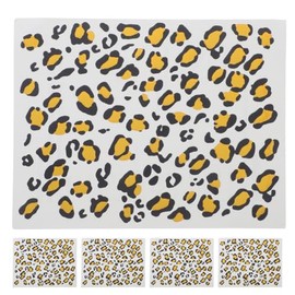 SEWACC 6 Hojas Pegatinas De Oro Con Estampado De Leopardo Calcomanías Temporales Para NiñOs Y Adultos Perfectas Para Fiestas De Halloween Y Maquillaje