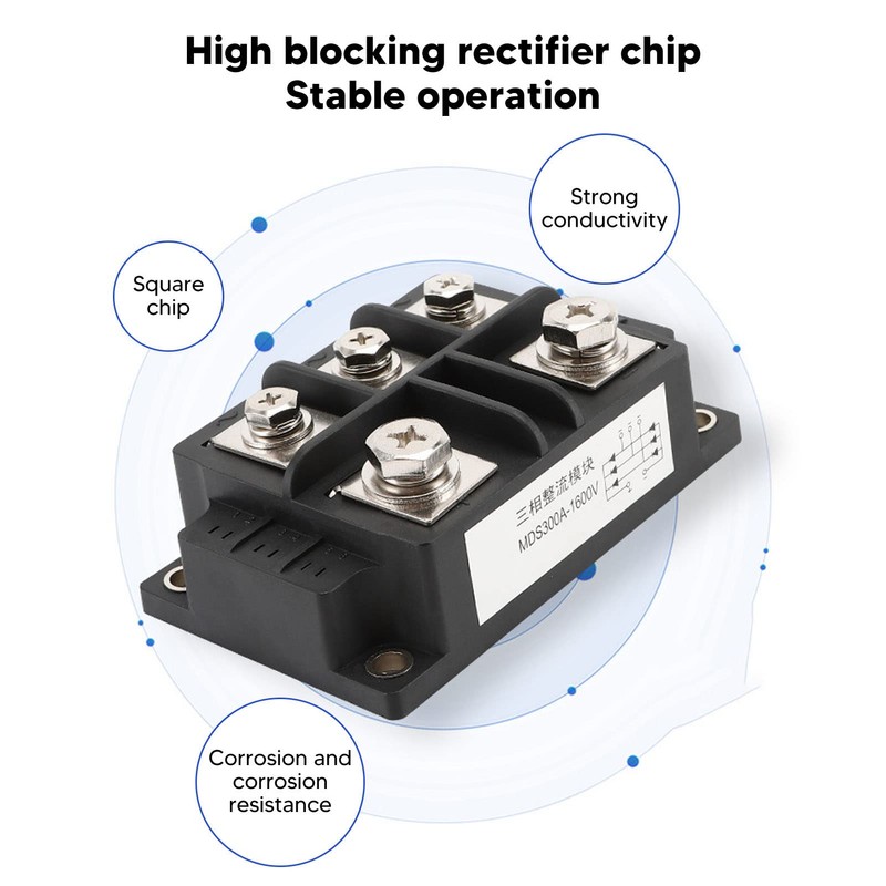 3 Phase Diode Bridge Rectifier, 300A 1600V High Power 5