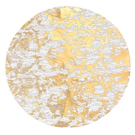 BDDC Disposable Round Gold Placemats, 12 Pieces Round 13 Inch Glitter Foil Metallic Gold Thin Mesh Place Mats, Table Centerpiece Decor for Party Wedding Christmas Thanksgiving Valentine