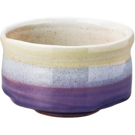 Ale-net Matcha Bowl, 5.1 x 3.1 inches (13 x 8 cm), Irises, Purple Matcha Bowl, Tea Ceremony, Mino Ware, Made in Japan