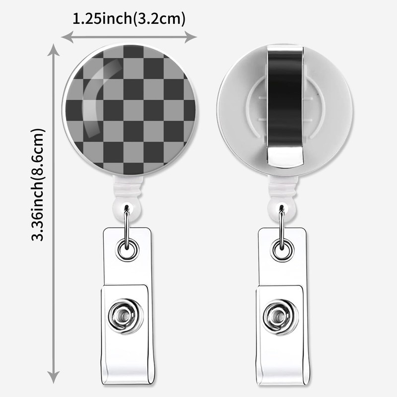 IAMRAVER 2 Pack Retractable Badge Holders Cute Badge Reel Badge