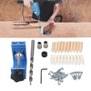 46PCS Set Pocket Dowel Hole Jig System Aluminum Alloy Slant