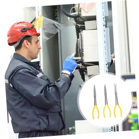 COHEALI Long Nose Pliers Tool Multi Functional Straight O Shape Bend Ergonomic Grips Durable Machined Jaws for Maximum Strength for Household Repairs