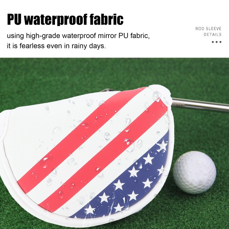 Waterproof PU Golf Mallet Headcover Center Putter Cover Protector with
