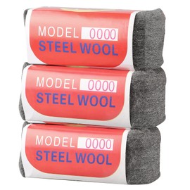 Steel Wool, 3 Rolls 0000 Steel Wool, 4 m Steel Wool 0000 Fine, Cleaning Plastic Blinds, for Filling Holes and Cracks in Walls, for Garages and Gardens