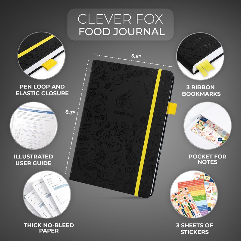 Clever Fox Food Journal - Daily Food Diary, Meal Planner