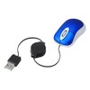 Veumoie 3-Pack Wired Optical Mouse, USB, Blue, Portable, Retractable Cord,