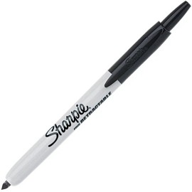 SHARPIE MARKING PENS PMFRTBK RETRACTABLE PERMANENT MARKER 1 EACH BLACK INK
