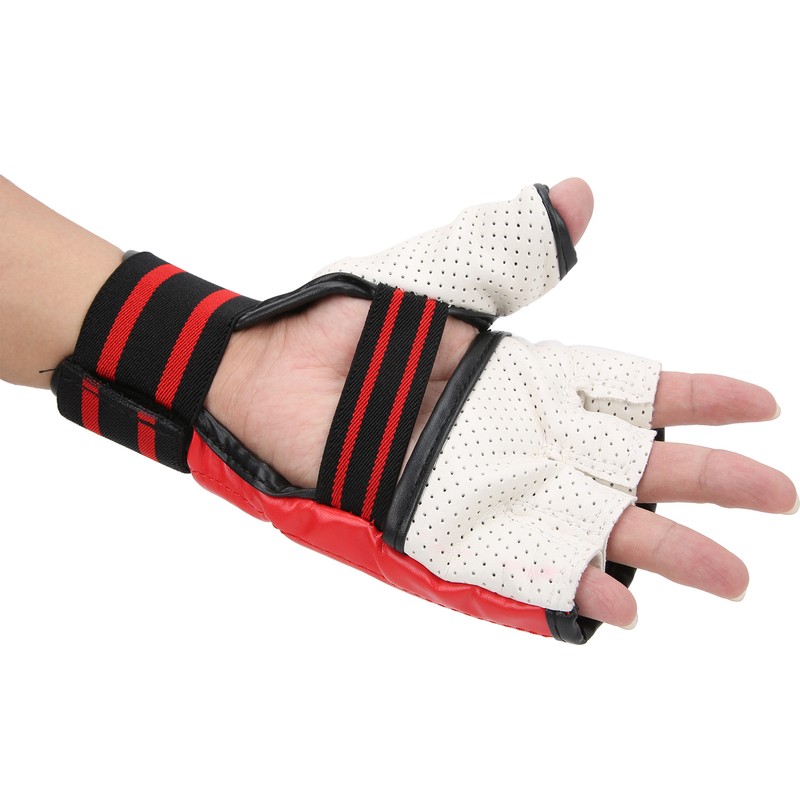 Pair Fight Gloves HalfFinger SweatProof with High Elastic Band for