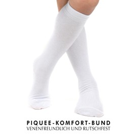 OCERA 5 Pairs or 10 Pairs Children's Knee Socks for Girls and Boys in Various Bright Colours, 5 x white
