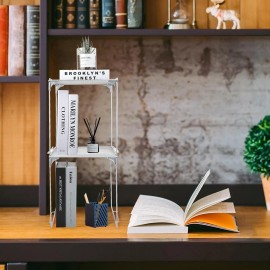 AUECOOME Locker Organizer Shelf Stackable Extra for School 1, Grey