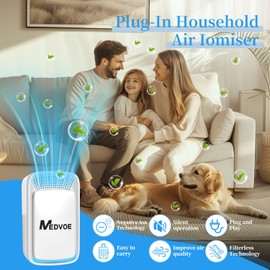 Medvoe 4 Pack Plug in Air Purifier for Home, Bedroom, Office (White)
