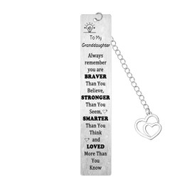 Granddaughter Bookmark Gifts for Granddaughter Gifts from Grandma Grandad Inspirational Gifts for Granddaughter Christmas Encouraging Graduation Gifts (Granddaughter Bookmark)