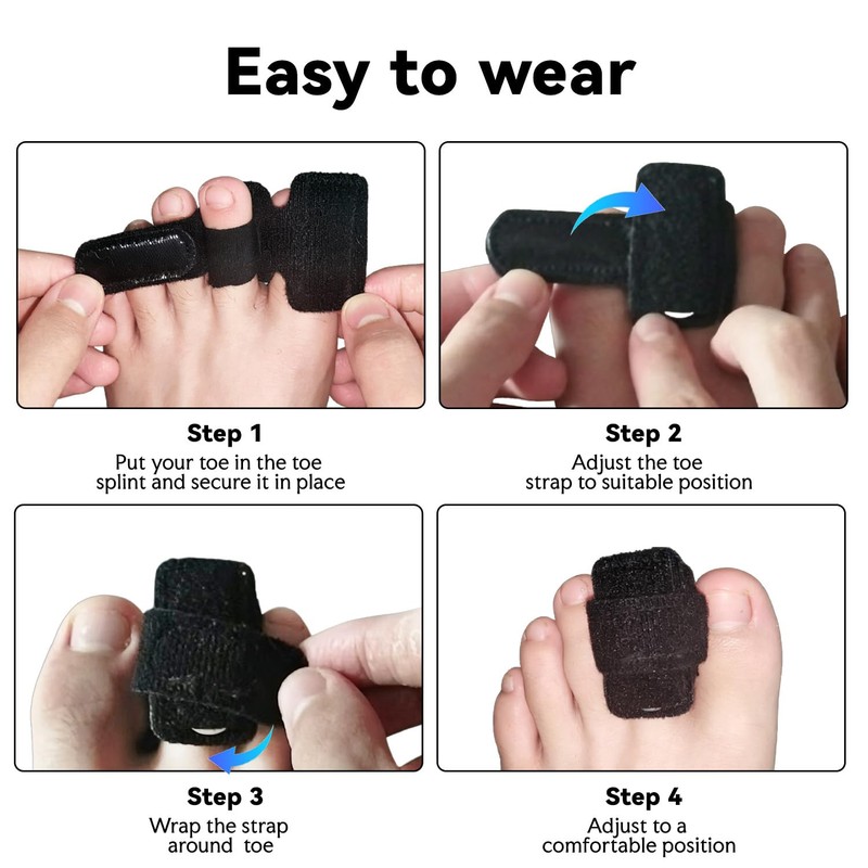 yilenxuri Hammer Toe Straightener with Removable A luminum Splint，2pcs