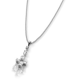 s.Oliver 192972 Women's Necklace with Pendant 925 Silver 45 cm, Stainless Steel, Cubic Zirconia