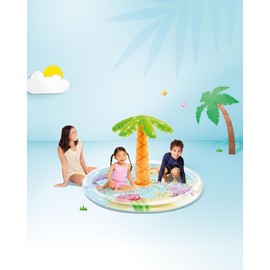INTEX Palm Tree Inflatable Spray Pool: Vibrant Tropical Colors – Water Sprayer – 68" x 41" – for Kids Age 2+
