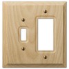 Amerelle Baker Single Toggle/Single Rocker Unfinished Wood Wallplate