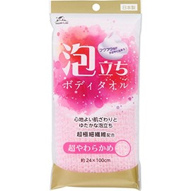 houselab (House Lab), Foaming Body Towel Super Soft Chew 24 × 100 cm