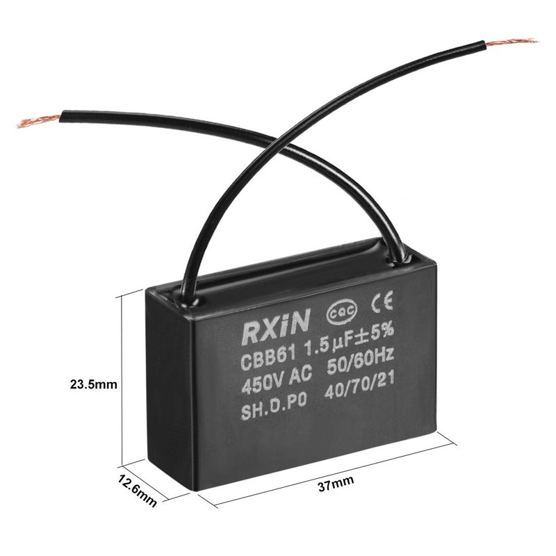 sourcing map Pack of 2 B61 Running Capacitors 450 V