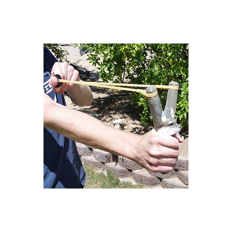 NatureLaunchers Hand-Carved Wooden Animal Slingshot Set | 2 Pack (Wolf