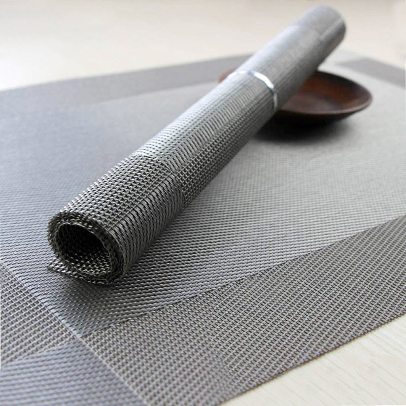 Dooppa PVC Insulation Non-slip Placemats Washable Table Mats Set of