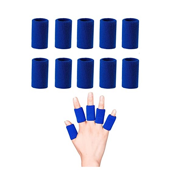 Lopsity 10PCS Finger Sleeves Protectors Thumb Brace Support Elastic Compression
