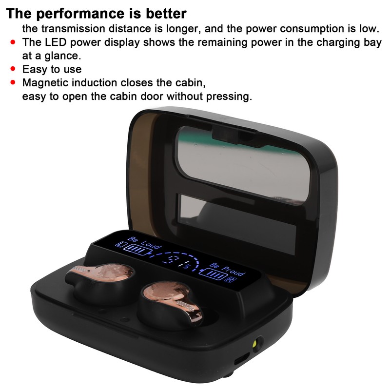 M918 Bluetooth TWS Headset HighDefinition Digital Display Earbuds Earphone for