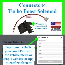 fits 99-03 Ford F250 F350 Turbo Boost Solenoid Connector Plug Pigtail Wiring