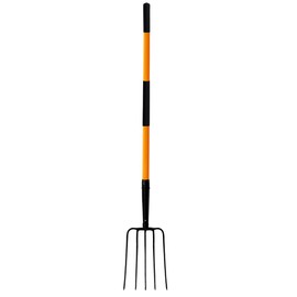 VNIMTI Pitch Fork for Gardening, 5 Tine Pitchfork Heavy Duty with Fiberglass Handle, 58 Inches