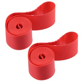 X AUTOHAUX 12" Bike Wheel Rim Strip Rim Tape Liner Inner Tube Band PVC Red Pair