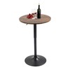 TUOMUR 24" Round Bar Table, Bistro Pub Table, Adjustable Height