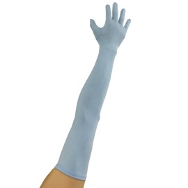Seeksmile Classic Adult Size 22" Length Spandex Gloves Past Elbow Cosplay Costume Glove (Free Size, Sky Blue)
