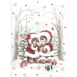 DAUGHTER AND SON IN LAW CHRISTMAS CARD. 8 PAGE INSERT. LARGE 10 X 7 INCHES