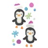 Impact Innovations Winter Reusable Gel Window Clings (Penguins, Multicolor Snowballs