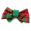 Holiday Plaid Red Green Fabric Wrap and Loop Around the