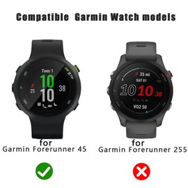 4 Pack Anti-Scratch Film for Garmin Forerunner 55 Screen Protector, Full Protective 9H Hardness Tempered Glass Case Fit for Garmin Forerunner 55 45 45S Smartwatch