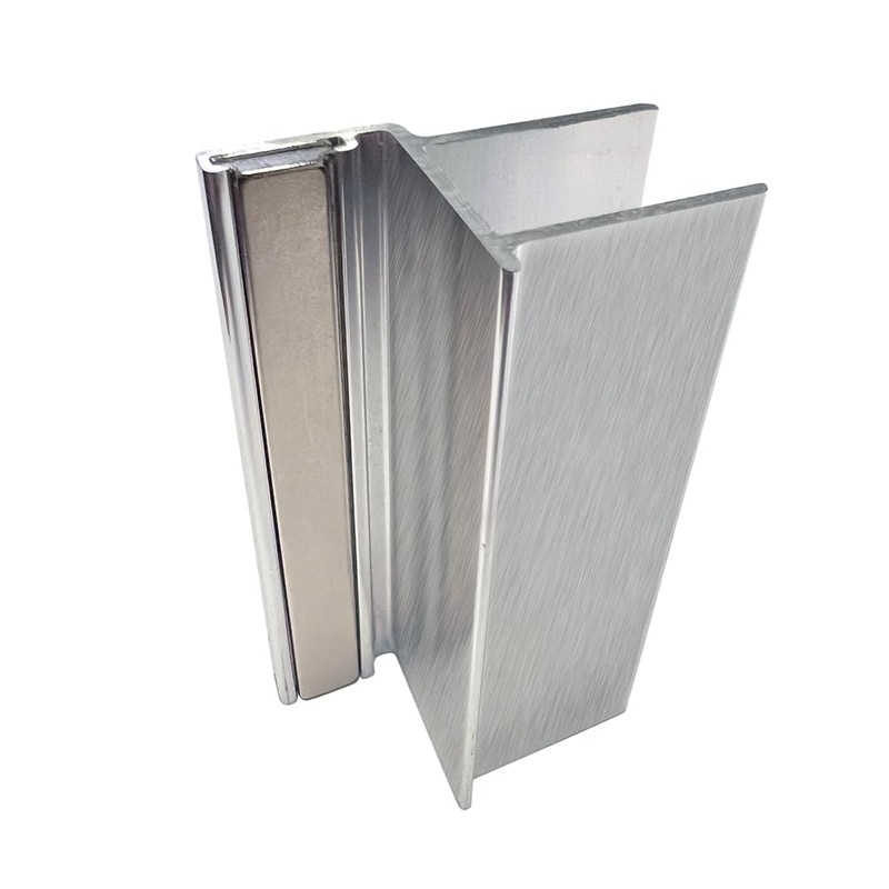 Gordon Glass® Brushed Nickel 3" U-Channel with 2-1/2" Magnet for