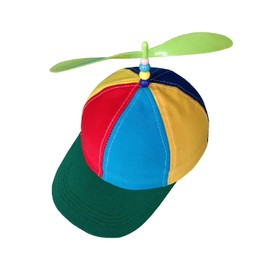AYNKH Propeller Hat, Colorful Propeller Hat Helicopter Hat Detachable Rainbow Baseball Cap Outdoor Hat for Camping Activities Suitable for Daily Party Masquerade Party