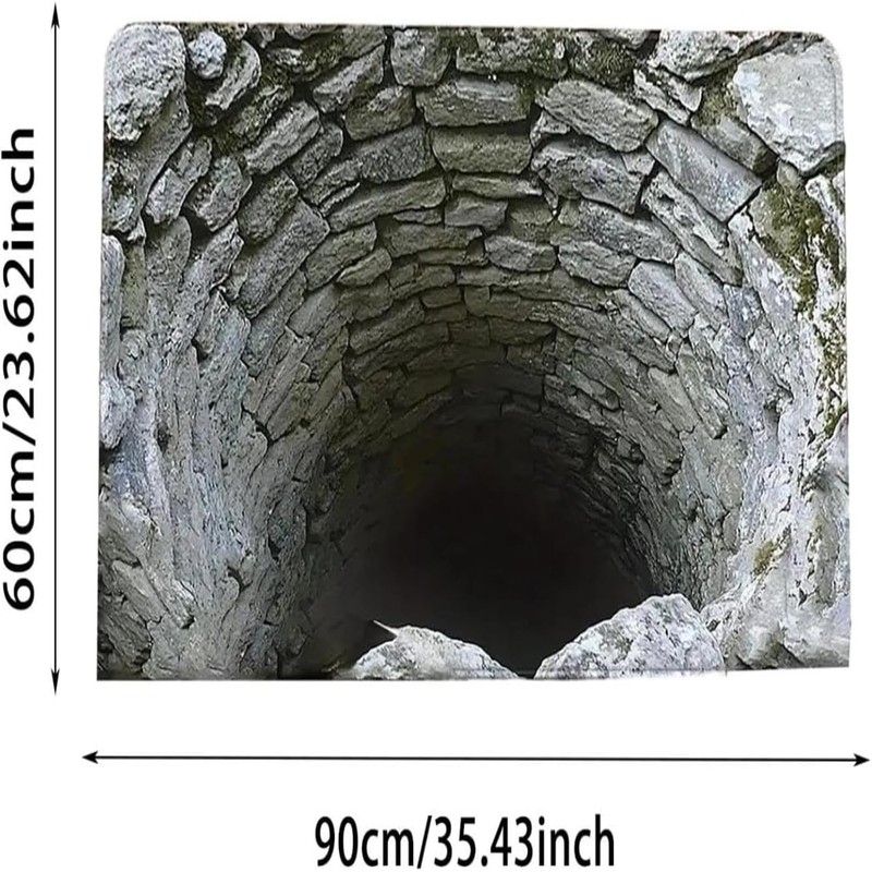 Genérico Tapete de Piso Visual 3D Absorbente Suciedad para Puerta