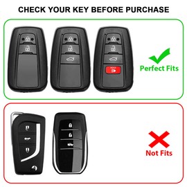 MAIMOCCY Key Case Holder Bag Compatible For RAV4 Corolla Cross C-HR Mirai Prius GT86 Smart Key Chain Fob Shell Cover Interior Parts