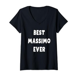 Womens Best Massimo Ever V-Neck T-Shirt