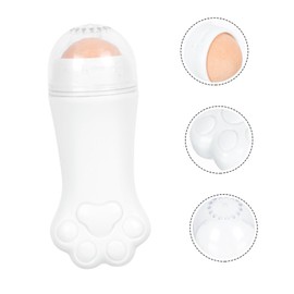 VICASKY 1pc Volcanic Stone Facial Oil Absorbing Stick Cartoon Cat Design Portable Oil Control Tool for Makeup Rolling Massage for Oily Skin