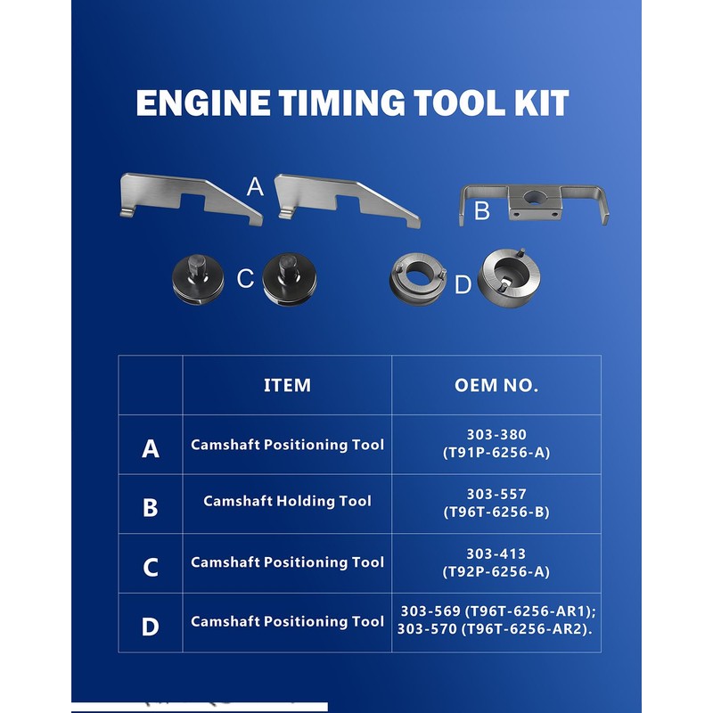 VEHIRETL Engine Timing Tool Kit for Ford 4.6L 5.4L V8