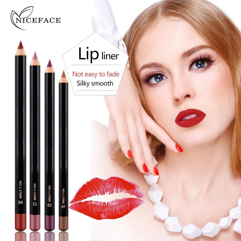 Lápiz Delineador de Labios, Conjunto de 12 Unidades NICEFACE, Delineador