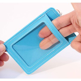 tooloflife Plain PU Leather ID Card Holder with Slots (Includes ID Card Holder and Keyring)