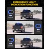 Xprite Blue LED Rooftop Strobe Beacon Police Lights,Advanced Controller,Magnetic Mount