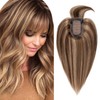 TESSHAIR Human Hair Toppers for Women Real Human Hair 150%