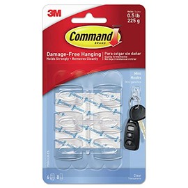 Command 17006CLR-ES 6-Pk. Nickel Hook - Quantity 6